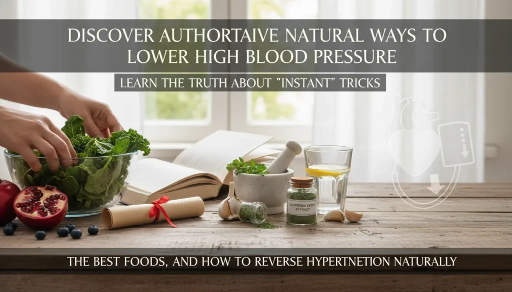 Discover authoritative natural ways to lower high blood pressure. Learn the truth about "instant" tricks, the best foods to eat, and how to reverse hypertension naturally.