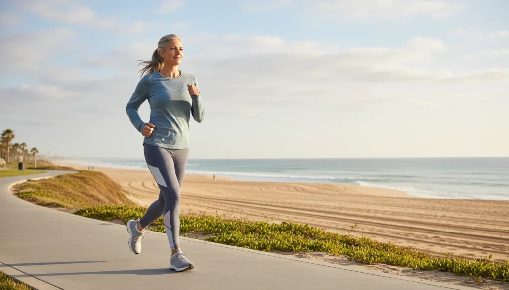 woman over 50 jogging